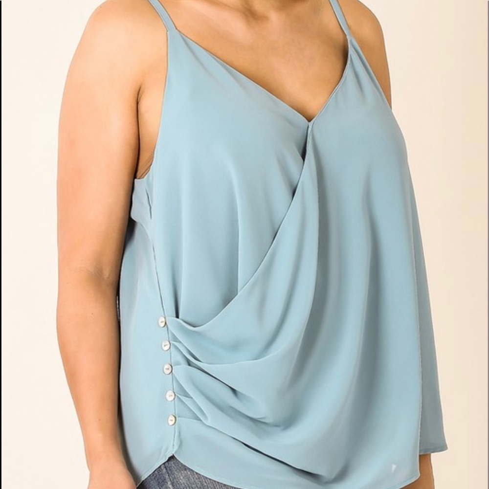 Ash blue tank top